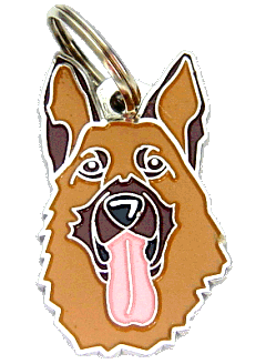 PASTOR ALEMÁN - Placa grabada, placas identificativas para perros grabadas MjavHov.